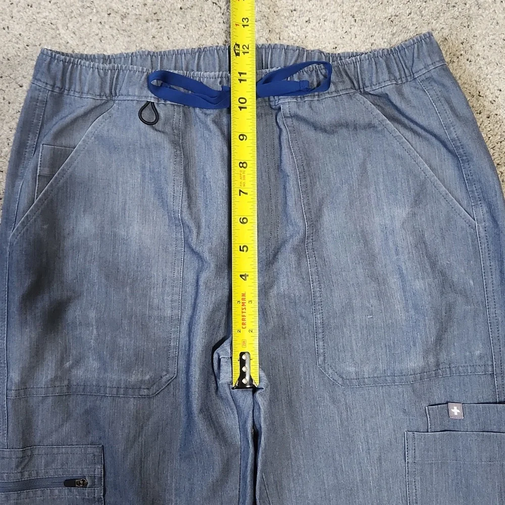 FIGS Cairo Cargo Scrub Pants in Heather Denim Men's Size Small - Picture 10 of 11